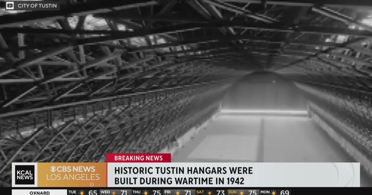 Two historic WWII blimp hangars in Tustin built in 1942 - CBS Los Angeles