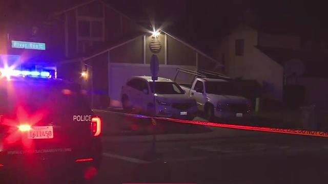 Police lights at a crime scene 