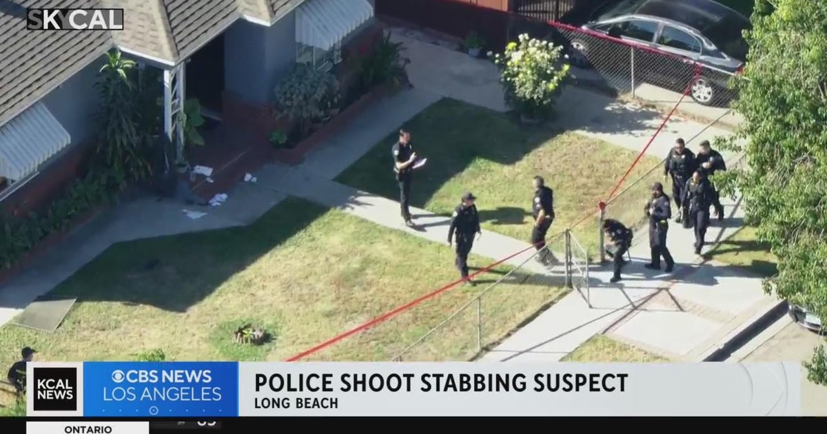 Long Beach police shoot armed stabbing suspect - CBS Los Angeles