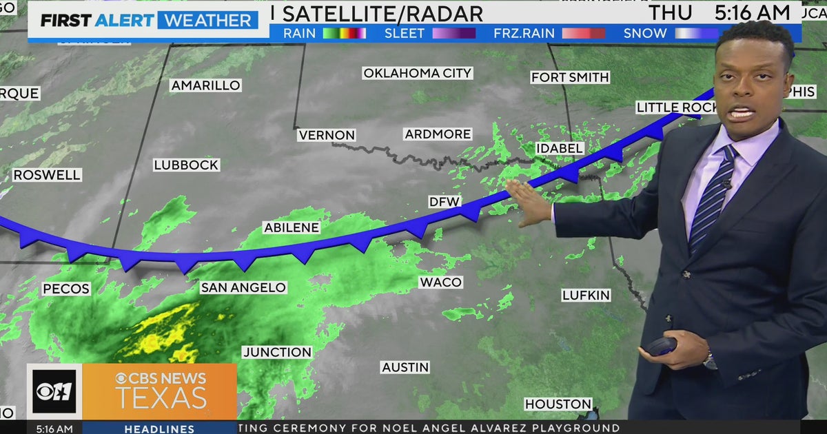 Cold front brings widespread rain to North Texas - CBS Texas