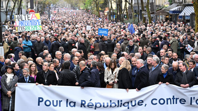 March against Antisemitism in Paris 