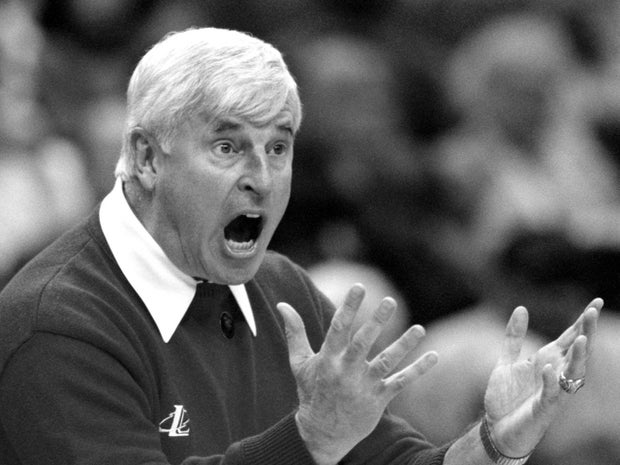 03/12/98 - NCAA Tourney MCI Center - Indiana head coach Bob Knight reacts to his team lossing it's l