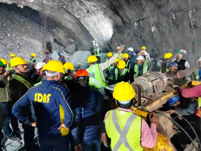 41 men rescued from India tunnel by rat miners 17 days after