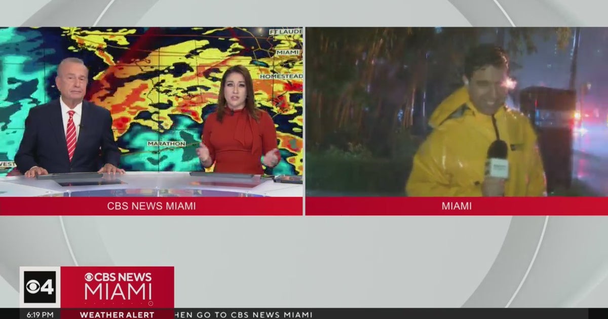 Severe weather affecting traffic in downtown Miami - CBS Miami