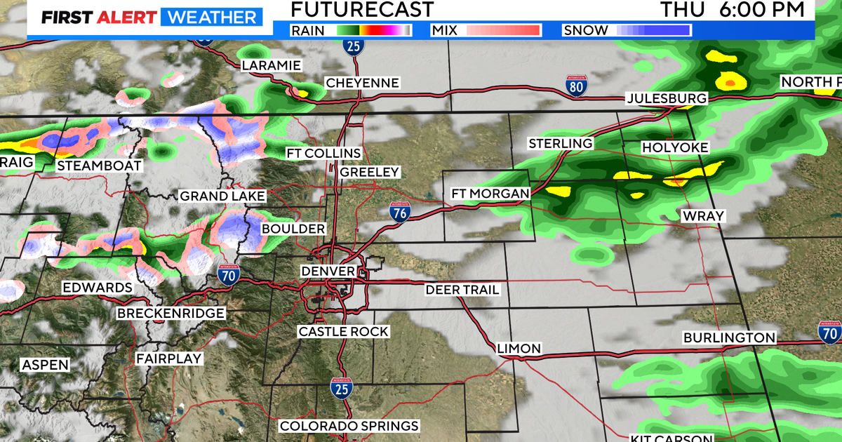 Colorado weather Warmer than average, with a quick shot of mountain snow for Thursday CBS