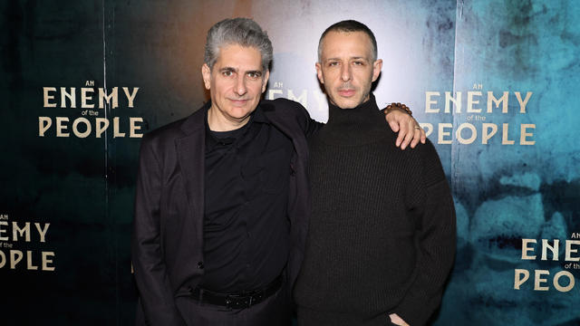 Michael Imperioli and Jeremy Strong attend "An Enemy Of The People" Conversation & Press Conference at The Edition Hotel on November 15, 2023 in New York City. 