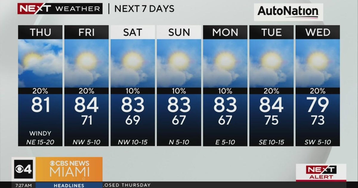 Miami Weather for Thursday 11/16/2023 7AM - CBS Miami