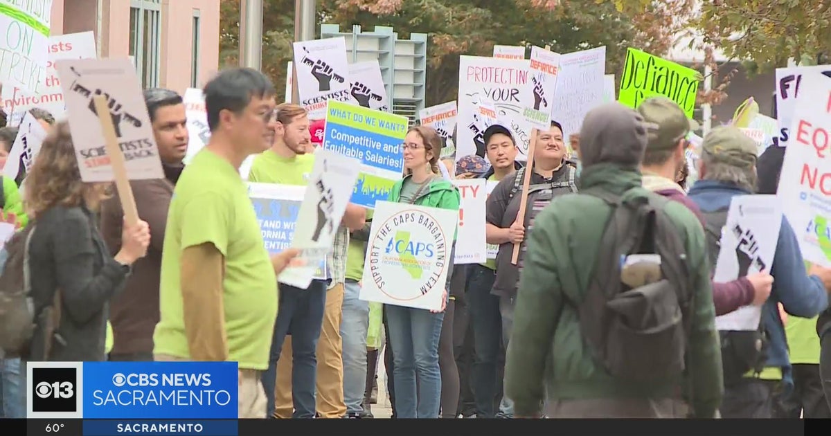 California state scientists strike in downtown Sacramento over pay disparities