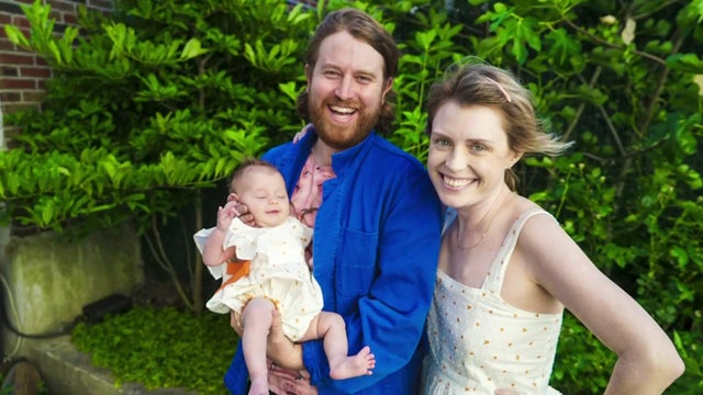 Andrew Rose Gregory, Casey McIntyre and their daughter, Grace