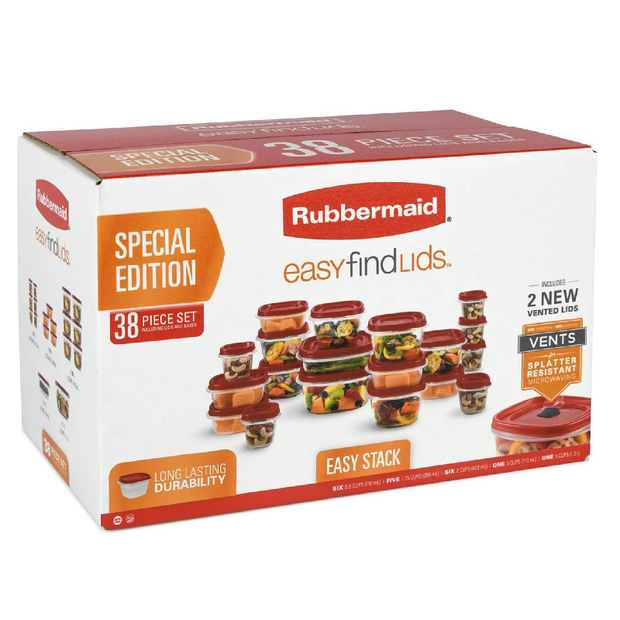 Rubbermaid Easy Find Vented Lids Food Storage Containers