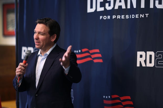 GOP Presidential Candidate Ron DeSantis Campaigns In Davenport, Iowa
