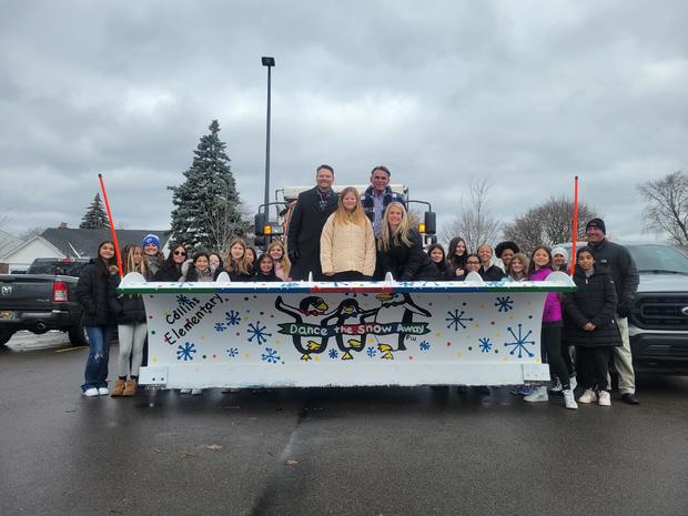 Macomb County partners with school to paint snowplow 