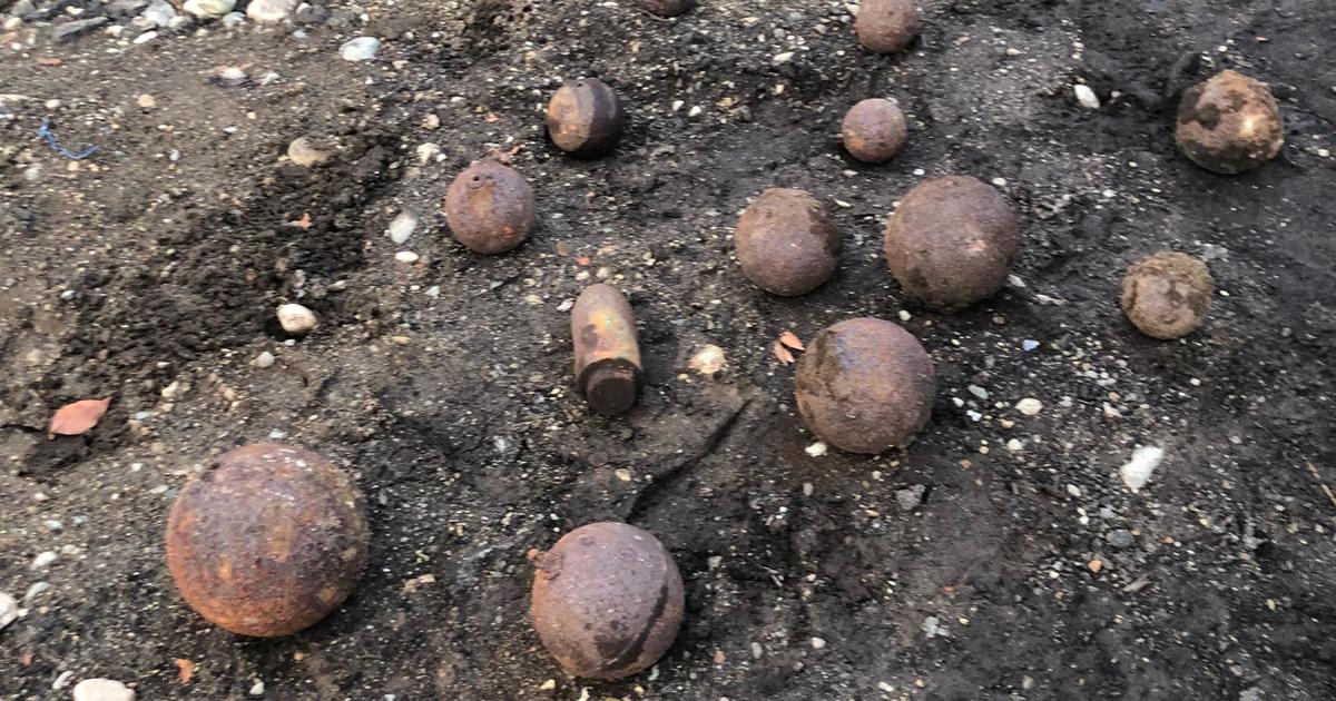Old cannonballs found by construction crews in Waltham