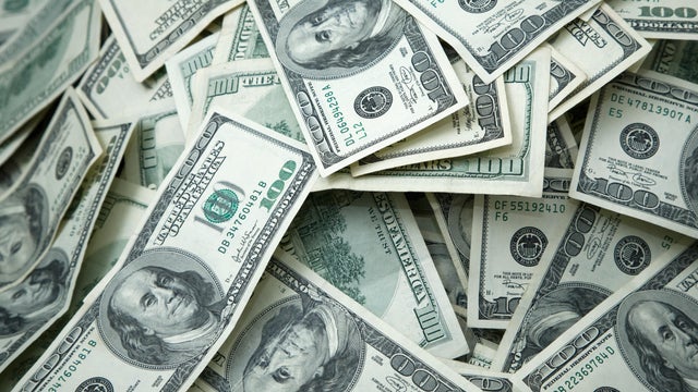 Money Pile $100 dollar bills