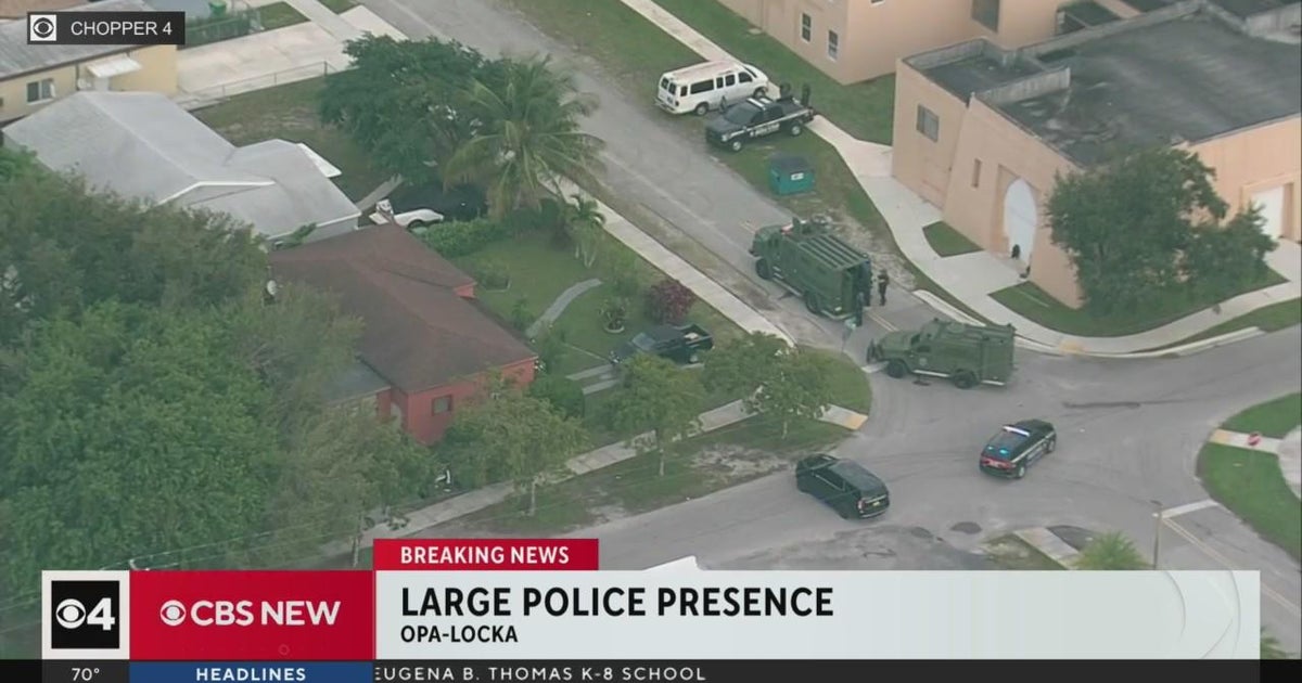 Large police response in Opalocka CBS Miami