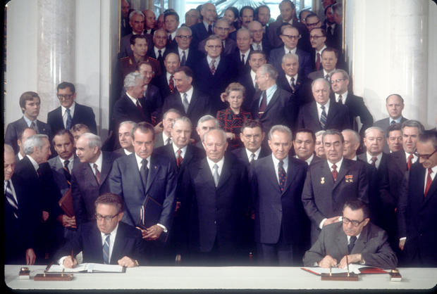 President Nixon Signs SALT Treaty With Russia 