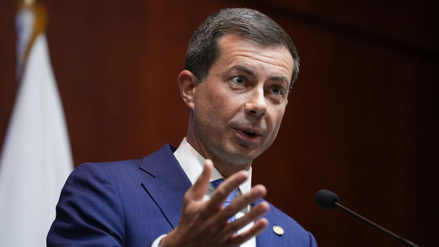 Transportation Secretary Pete Buttigieg Holds News Conference To Discuss Impacts Of A Government Shutdown 