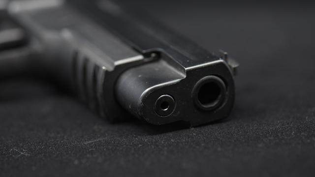 A black pistol  (gun) 