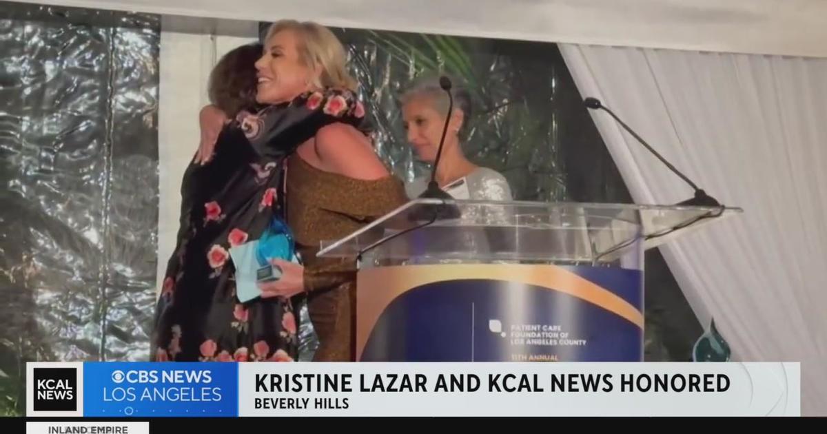 KCAL News' Kristine Lazar honored with LA Healthcare Award - CBS Los ...