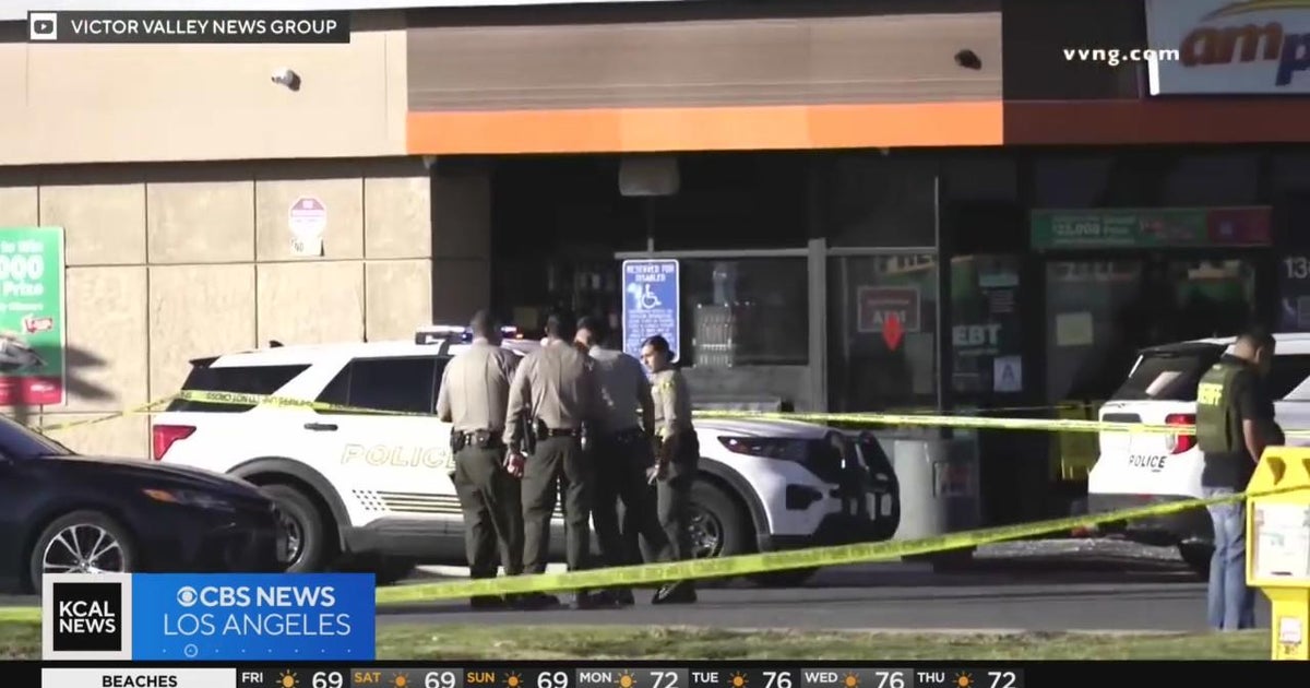 Deputy wounded after gas station shootout in Victorville - CBS Los Angeles