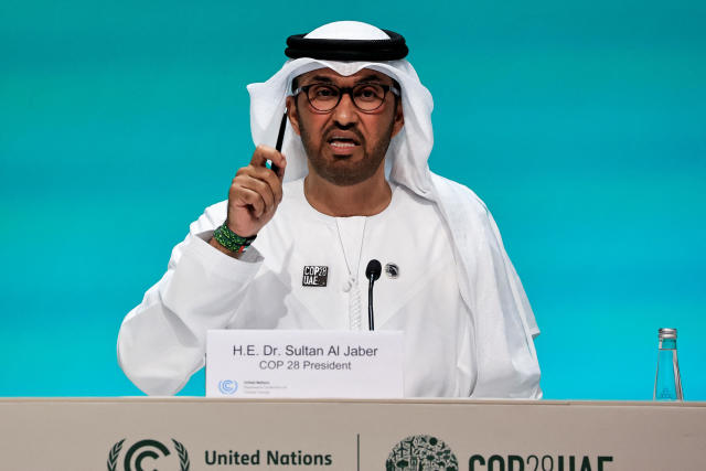 COP28 climate conference president Sultan al-Jaber draws more fire over  comments on fossil fuels - CBS News