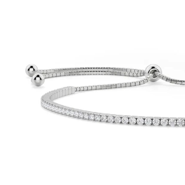 Diamond Nexus simply bound silver bracelet 