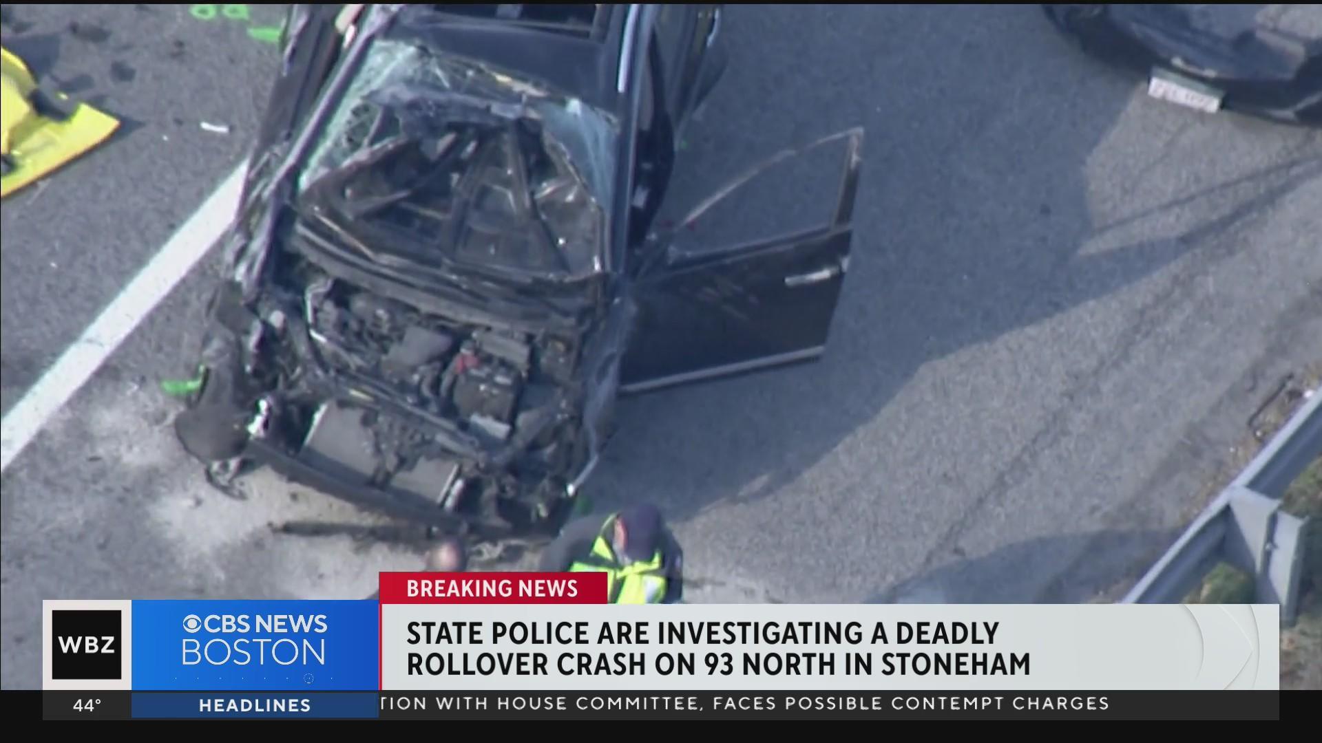 State Police investigating deadly rollover crash on I-93 in Stoneham