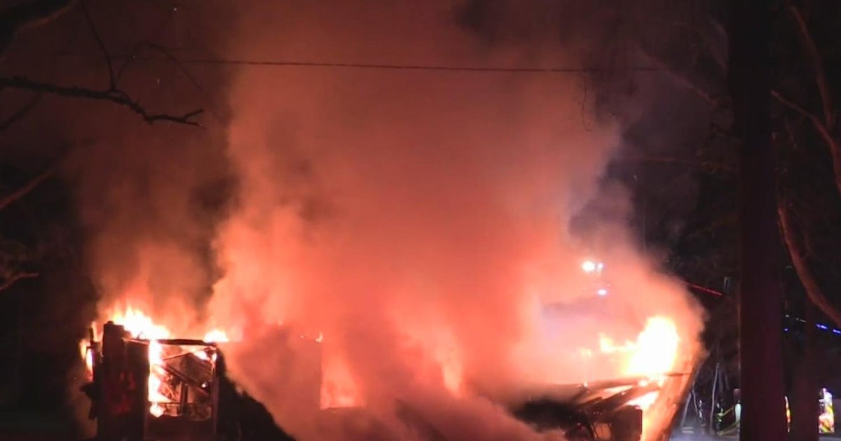 Firefighters battle massive house fire in south suburban Chicago - CBS ...