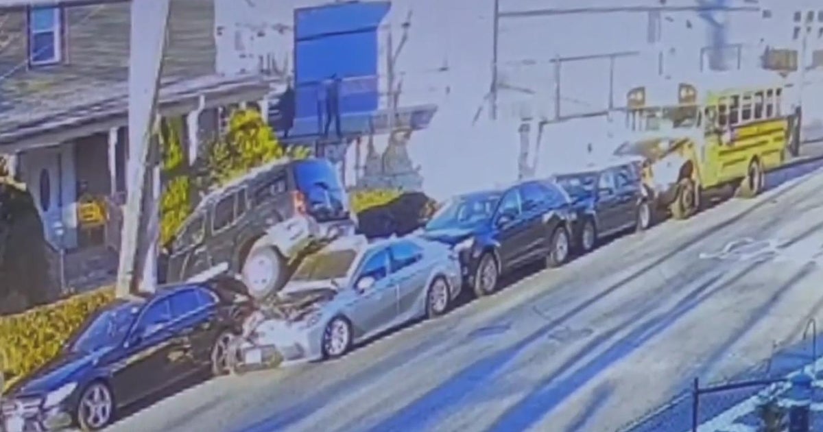 School bus crash in Boston caught on video - CBS Boston