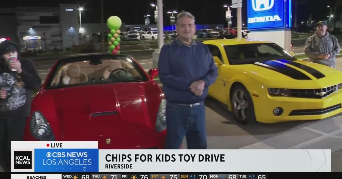 Iconic lineup of cars, including Lightning McQueen, bring the flair to CHiPs for Kids Toy Drive - CBS Los Angeles