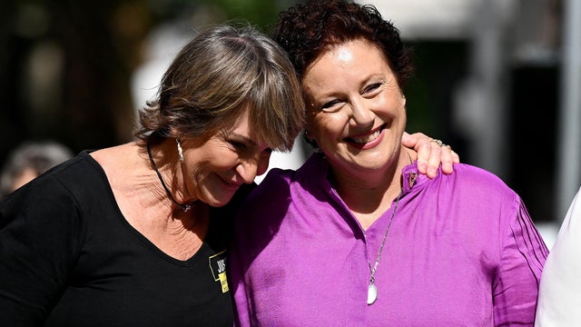 Kathleen Folbigg along with Tracy Chapman at the New South Wales Court of Criminal Appeal in Sydney 