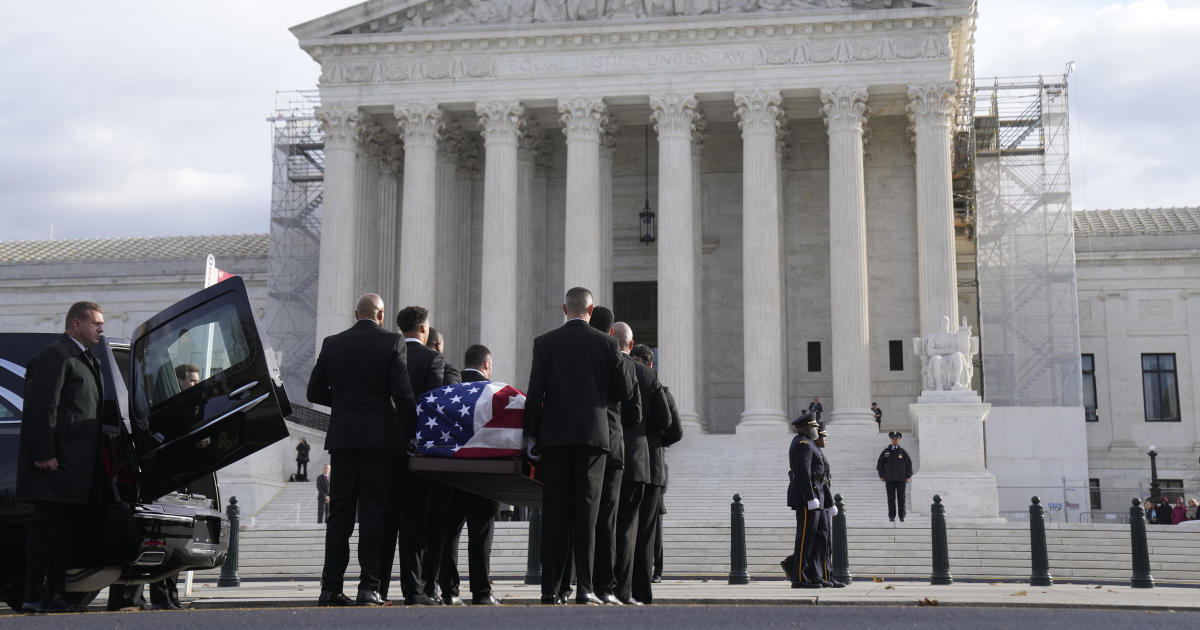 Justice Sandra Day O'Connor, first woman to sit on the Supreme Court, lies in repose