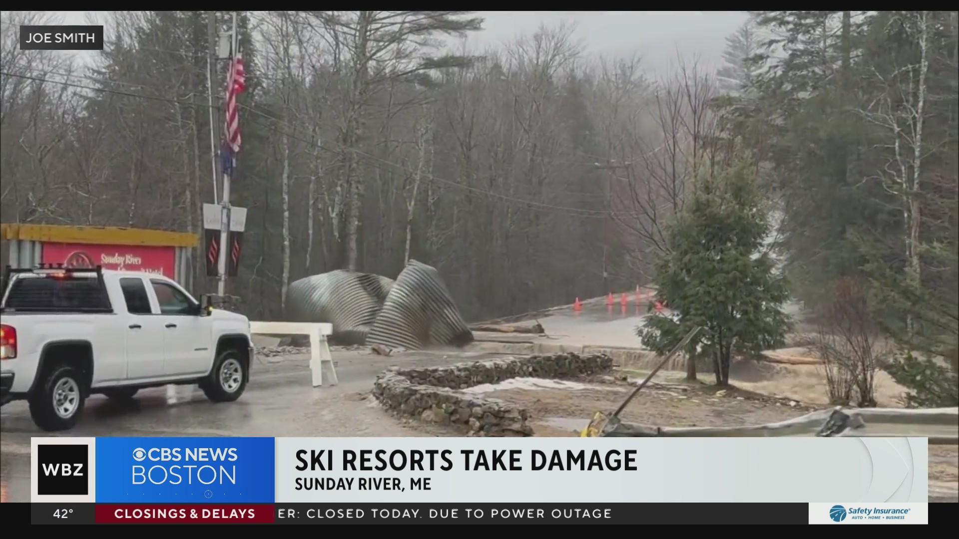 Sunday River ski resort closed due to major flooding damage