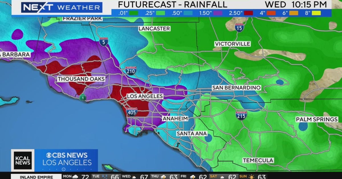 Rainy weather coming to Southern California - CBS Los Angeles