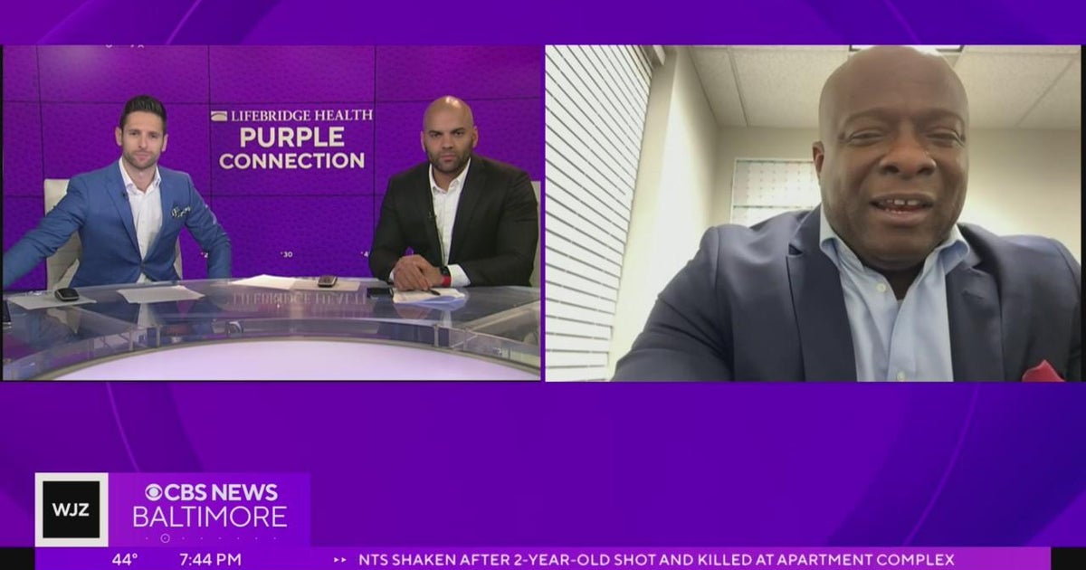 Rob long from 105 7 the fan stops by wjz s purple connection cbs