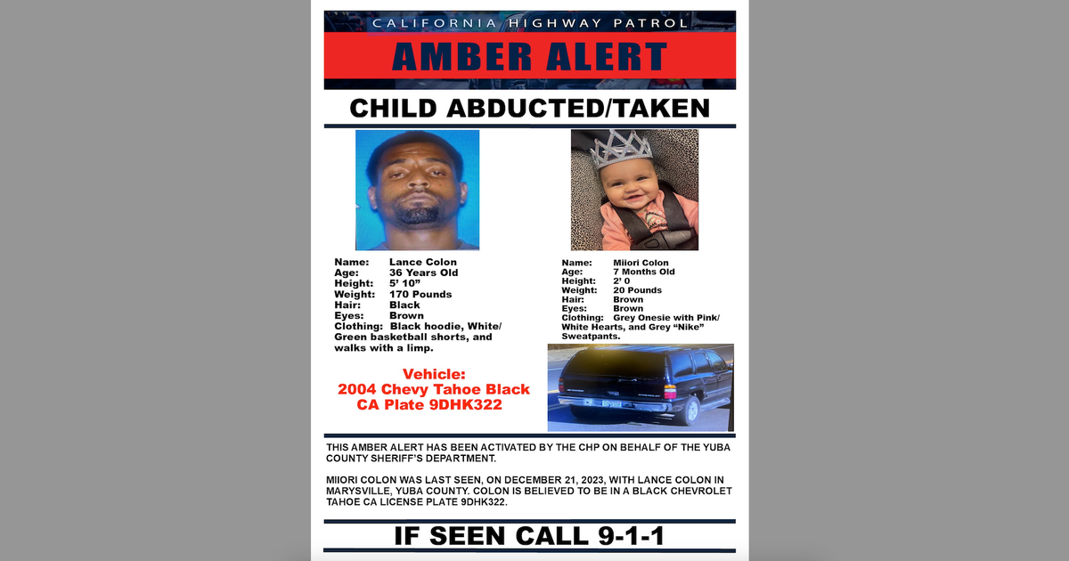 Amber Alert issued for 7-month-old child reported abducted from Marysville