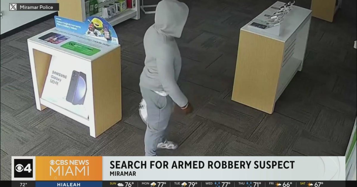 Police search for armed robbery suspect in Miramar - CBS Miami