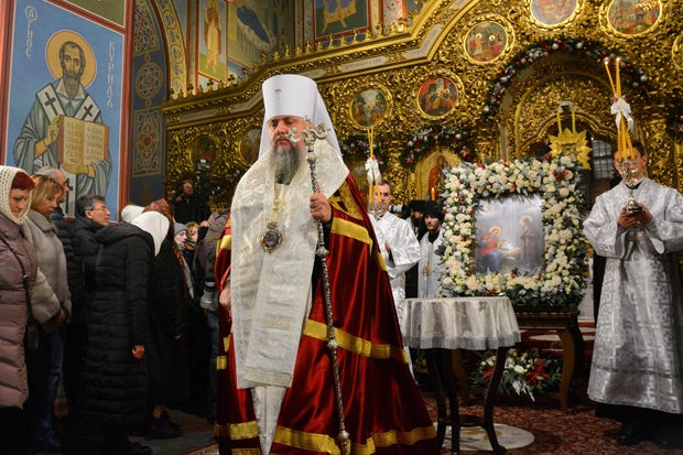 Metropolitan Epiphanius of Kyiv attends a Christmas Eve
