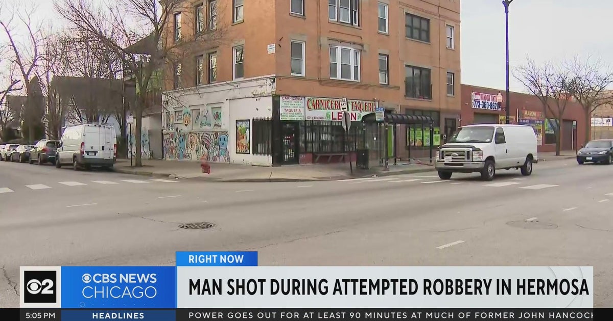 Man shot during attempted robbery in Hermosa - CBS Chicago