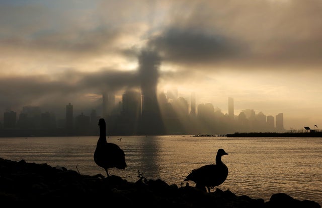 Sunrise on Christmas Day in New York City 