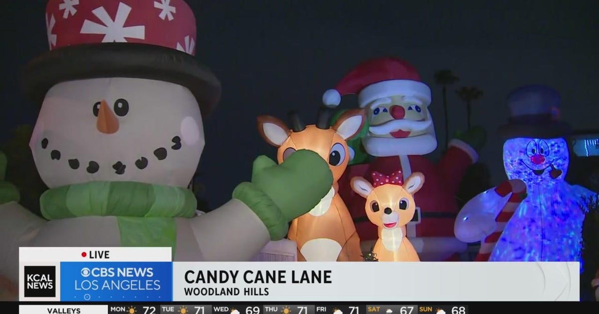 Candy Cane Lane lights up on Christmas CBS Los Angeles