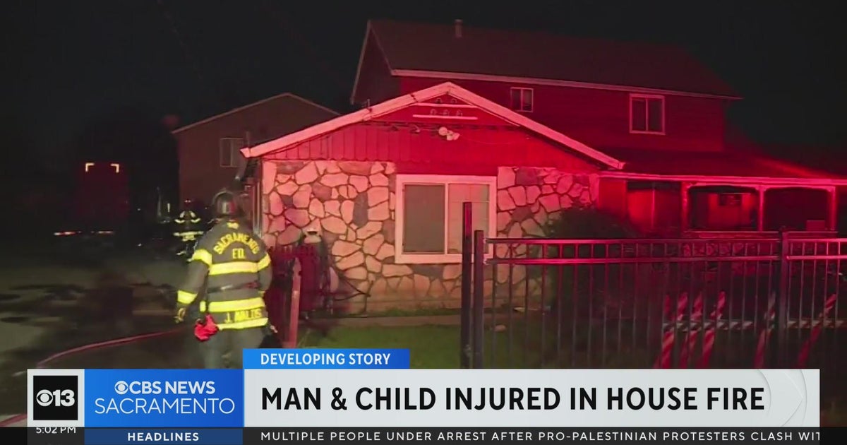 Man, child injured in Christmas Day house fire in Sacramento