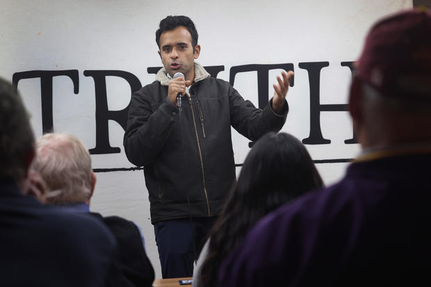 GOP Presidential Candidate Vivek Ramaswamy Campaigns In Iowa 