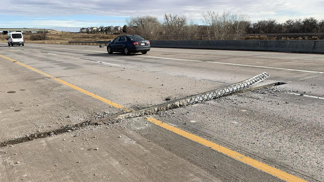 Interstate 76 lane closure put in place due to road damage in