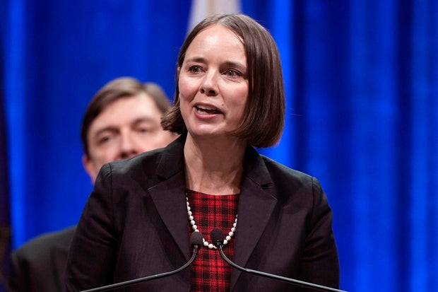 Maine Secretary of State Shenna Bellows speaks at an event on Jan. 4, 2023, in Augusta, Maine.