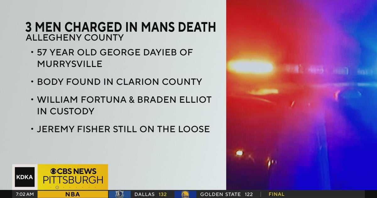 Three men charged in killing of Westmoreland County man - CBS Pittsburgh