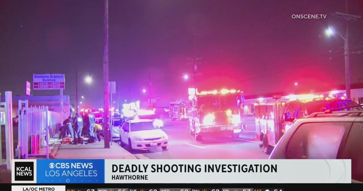 1 dead, 5 wounded after shooting outside strip mall in Hawthorne - CBS ...