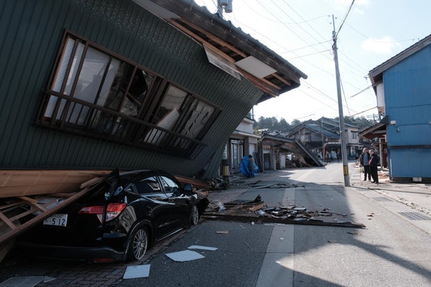 Damages After Strong Earthquake Hits Northwestern Japan