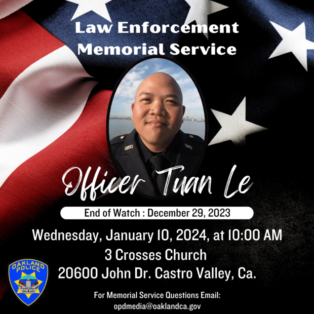 Officer Tuan Le memorial information 