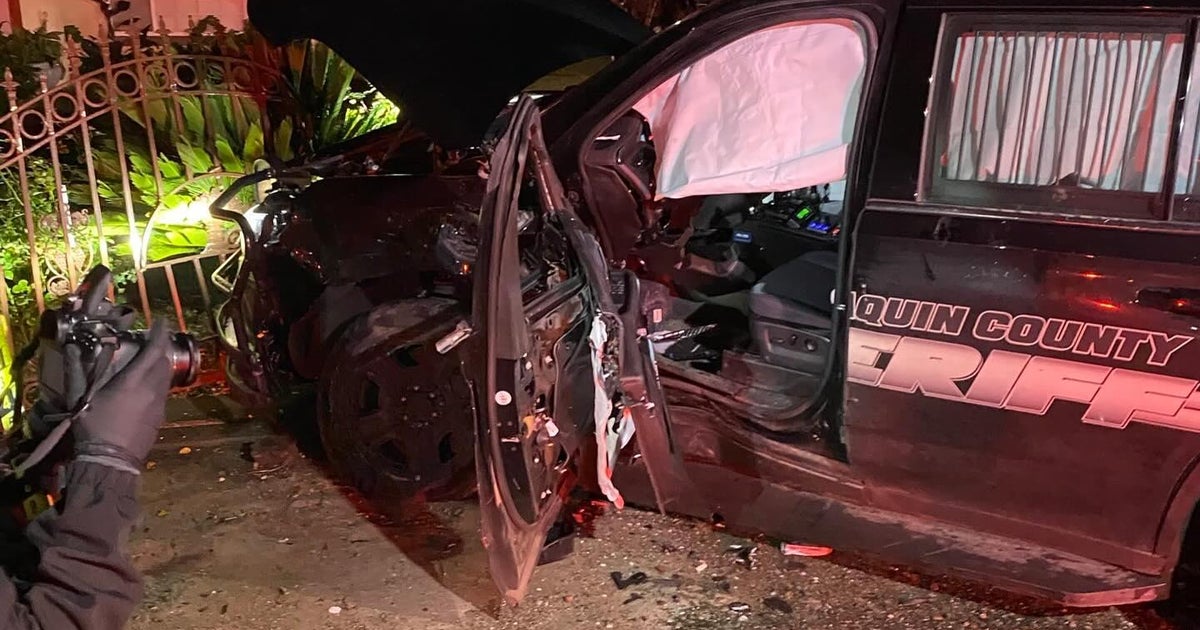 Deputy injured after suspected drunk driver broadsides patrol vehicle near Stockton